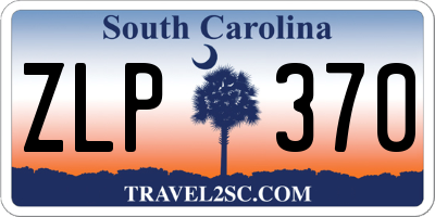 SC license plate ZLP370