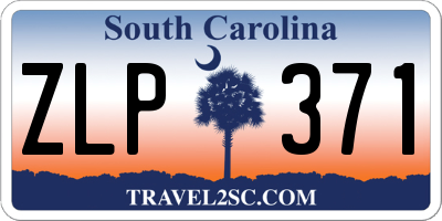 SC license plate ZLP371