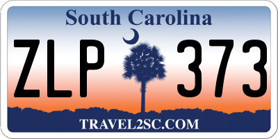 SC license plate ZLP373