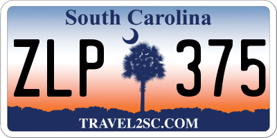 SC license plate ZLP375