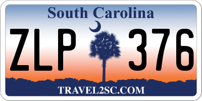 SC license plate ZLP376