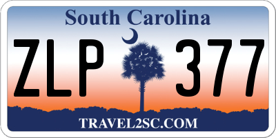 SC license plate ZLP377