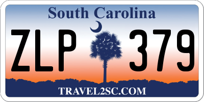SC license plate ZLP379