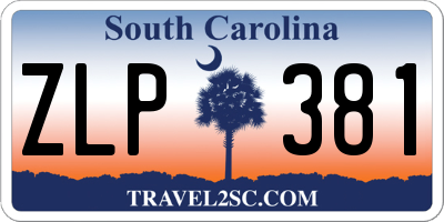 SC license plate ZLP381