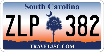 SC license plate ZLP382