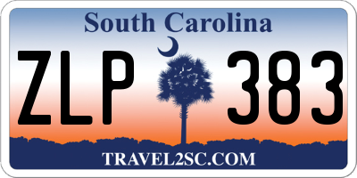 SC license plate ZLP383