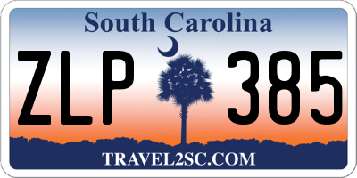 SC license plate ZLP385