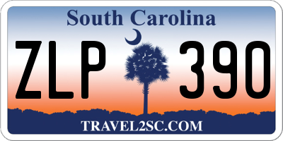 SC license plate ZLP390