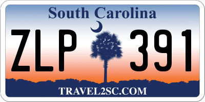 SC license plate ZLP391