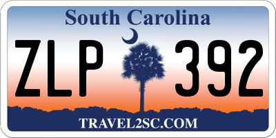 SC license plate ZLP392