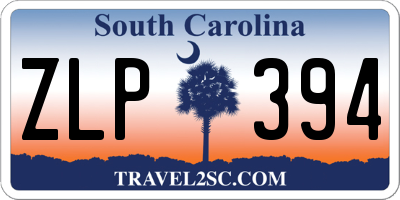 SC license plate ZLP394