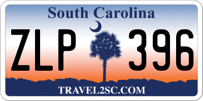SC license plate ZLP396
