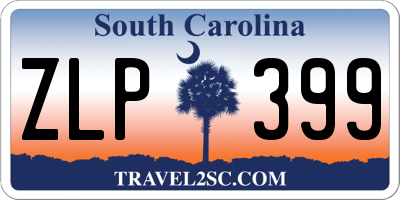 SC license plate ZLP399