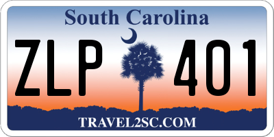 SC license plate ZLP401