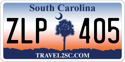 SC license plate ZLP405