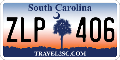 SC license plate ZLP406