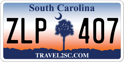 SC license plate ZLP407