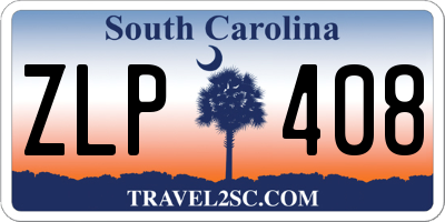 SC license plate ZLP408