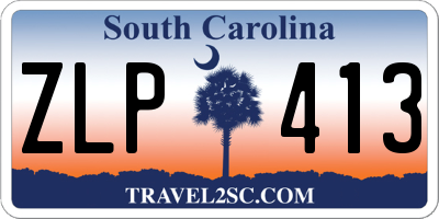 SC license plate ZLP413