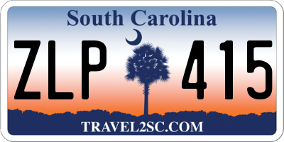 SC license plate ZLP415
