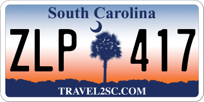 SC license plate ZLP417
