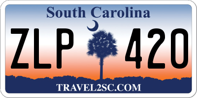 SC license plate ZLP420
