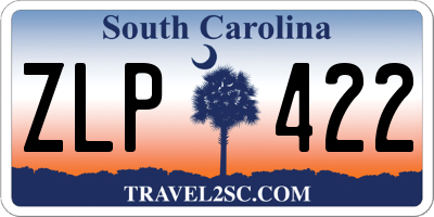 SC license plate ZLP422