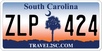 SC license plate ZLP424