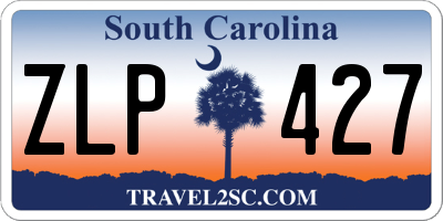 SC license plate ZLP427