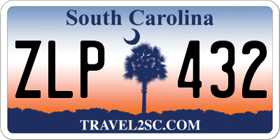 SC license plate ZLP432