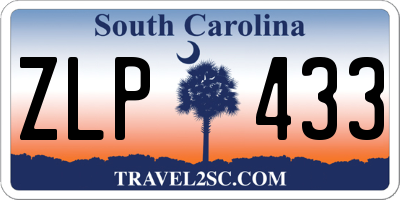 SC license plate ZLP433