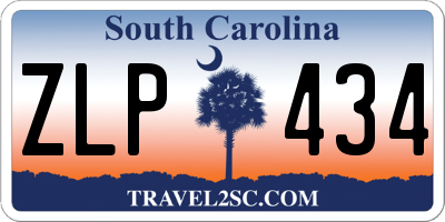 SC license plate ZLP434