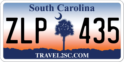 SC license plate ZLP435