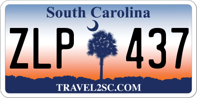 SC license plate ZLP437