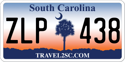 SC license plate ZLP438