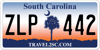 SC license plate ZLP442