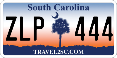 SC license plate ZLP444