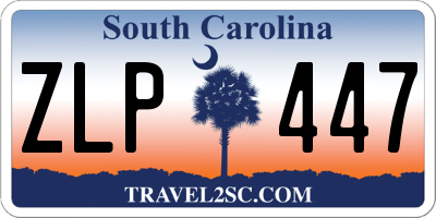 SC license plate ZLP447