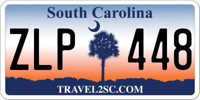 SC license plate ZLP448