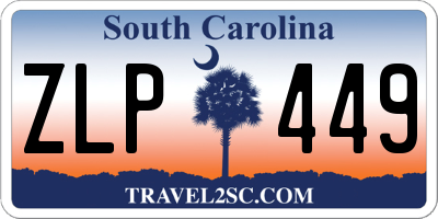 SC license plate ZLP449