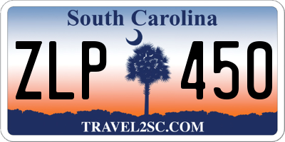SC license plate ZLP450