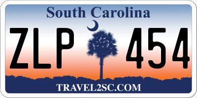 SC license plate ZLP454