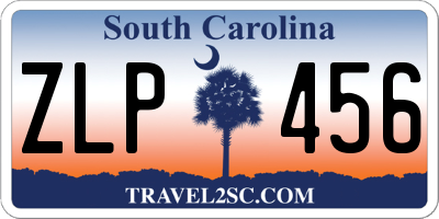 SC license plate ZLP456