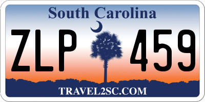 SC license plate ZLP459