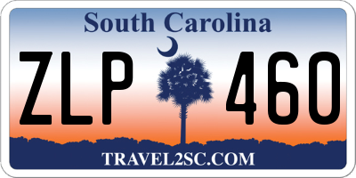 SC license plate ZLP460