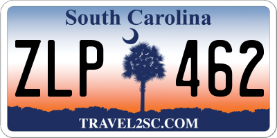 SC license plate ZLP462