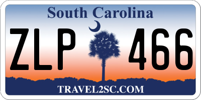 SC license plate ZLP466