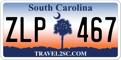 SC license plate ZLP467