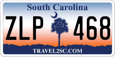 SC license plate ZLP468