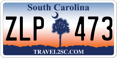 SC license plate ZLP473